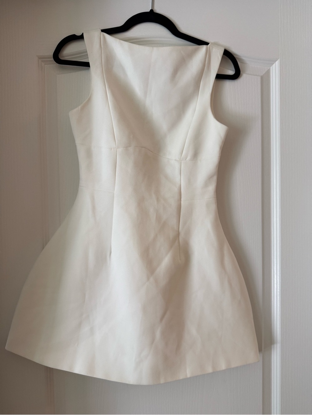 BABYBOO Ivory Deep V Fit & Flare Mini Dress